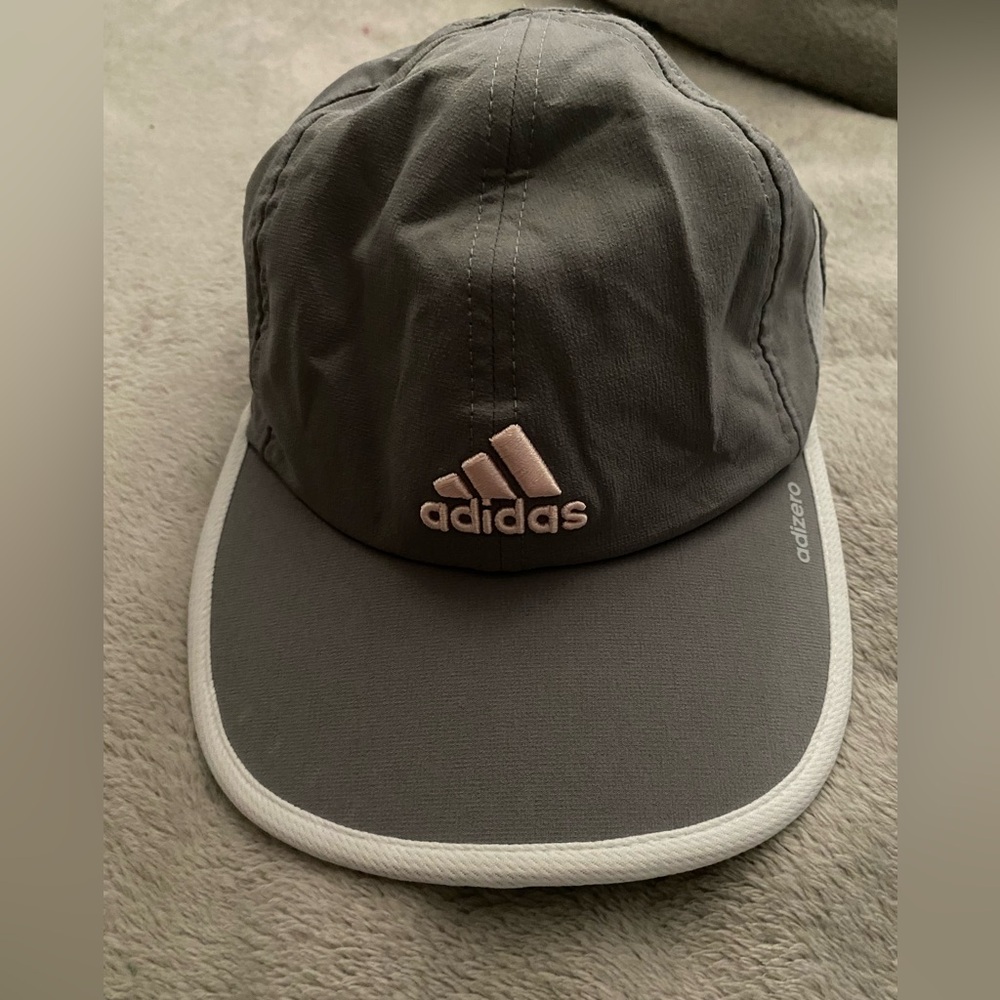 Adidas Dark Gray Cap with Pink Logo